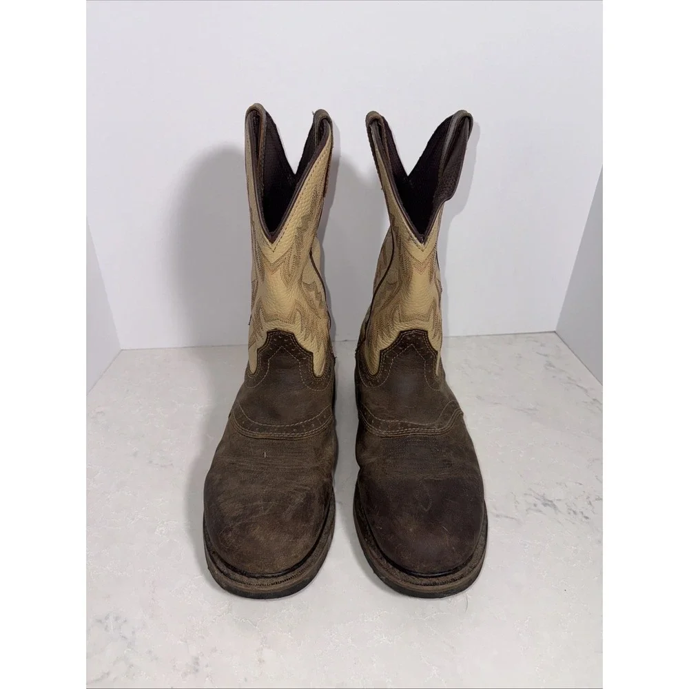 Justin Original Workboots Superintendent 11 Inch Work Beige Brown SE4660 10.5EE